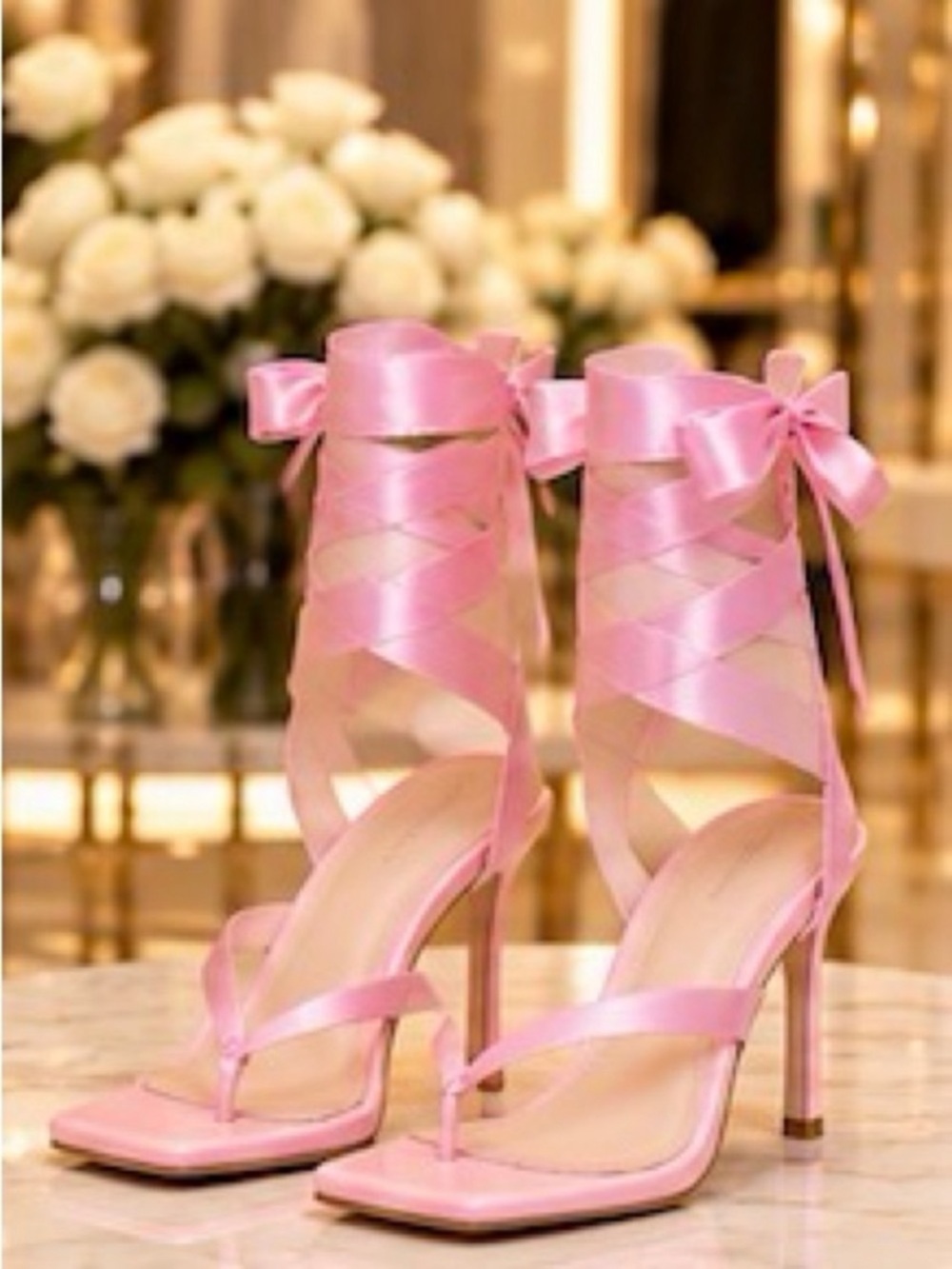Pink Ribbon High Heels